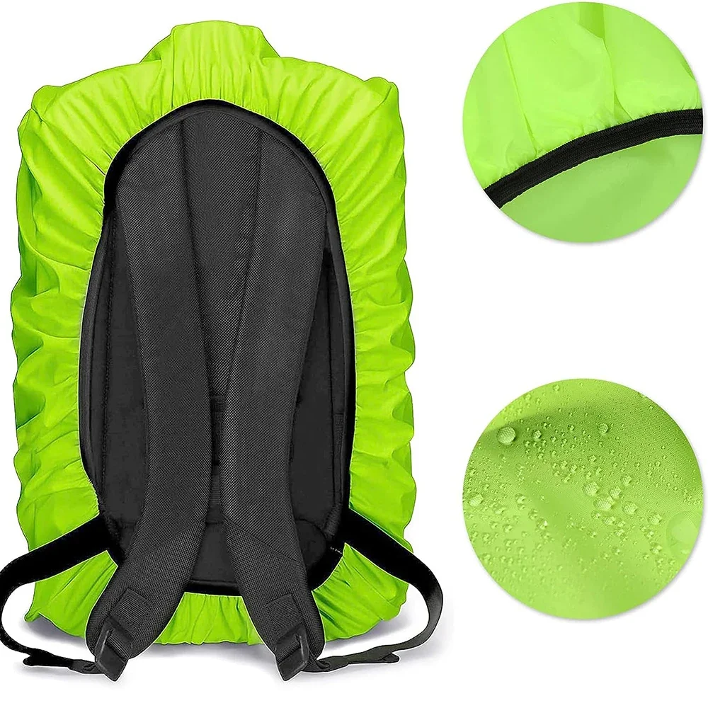 Reflektierende Wasserdichte Rucksack Regen Abdeckung Outdoor Sport Nacht Radfahren Sicherheit Licht Regen Abdeckung Fall Tasche Camping Wandern 10-70L – Detail 10