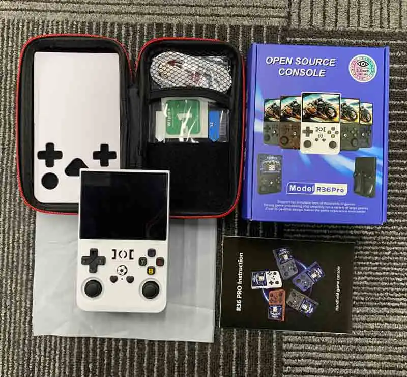 New R36PRO Handheld Game Console Dual 3D Jovstick Design Linux System 3.5 inch IPS HD Screen Retro Game Console for Kids Adult