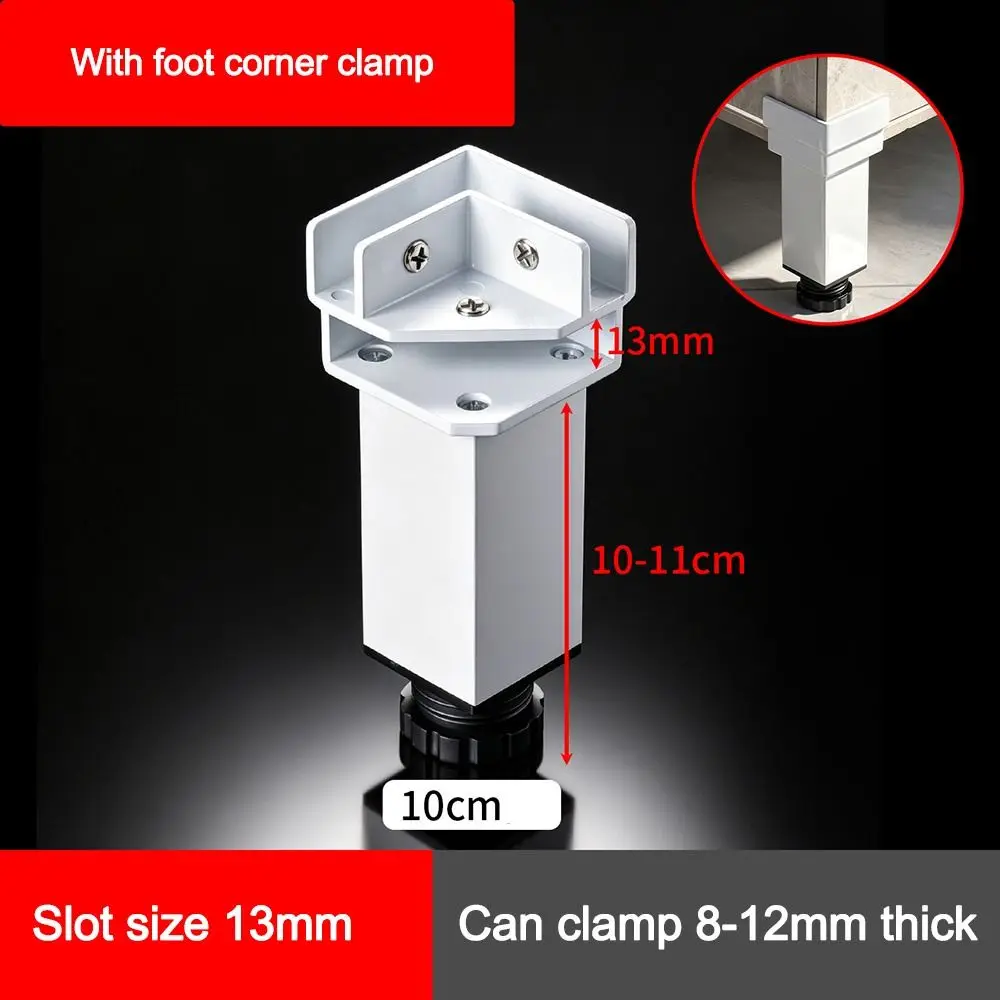 Aluminum Alloy Adjustable Support Leg Bracket Heavy Duty Waterproof Aluminum Corner Clamps White Rust Resistant Tile Holder
