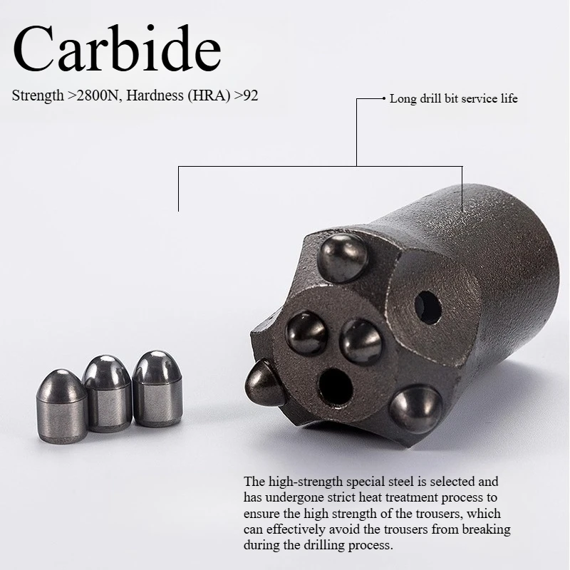 

28/32/36/38/40/42/50/60Cold pressed button tooth drill bit with triangle plum blossom alloy Kaiyu drill bit