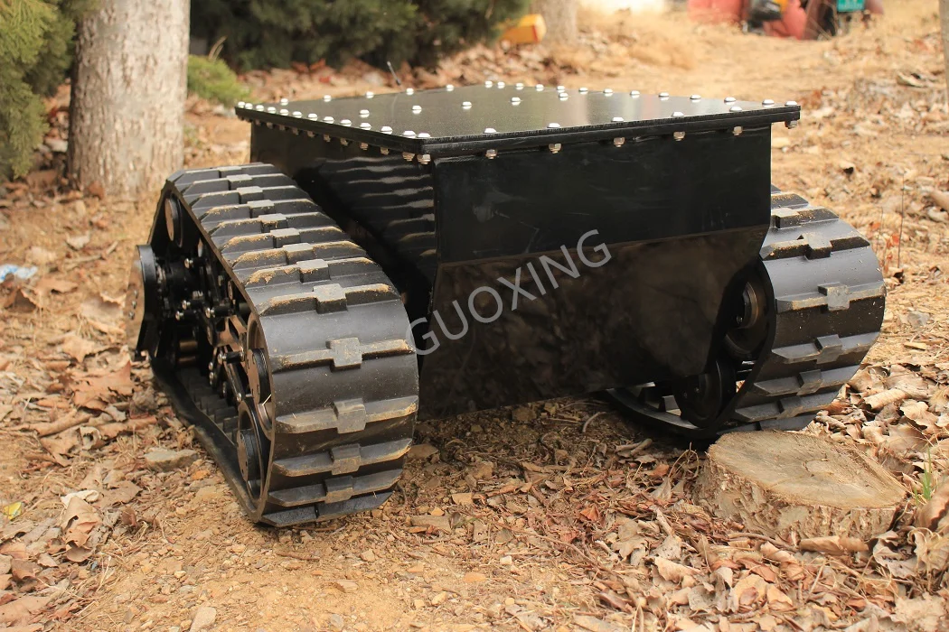 PLT-1000 1500w Electric Atv Motor Drive Rubber Tracked Robot Tank Chassis Platform for Sand and Multi Function Development