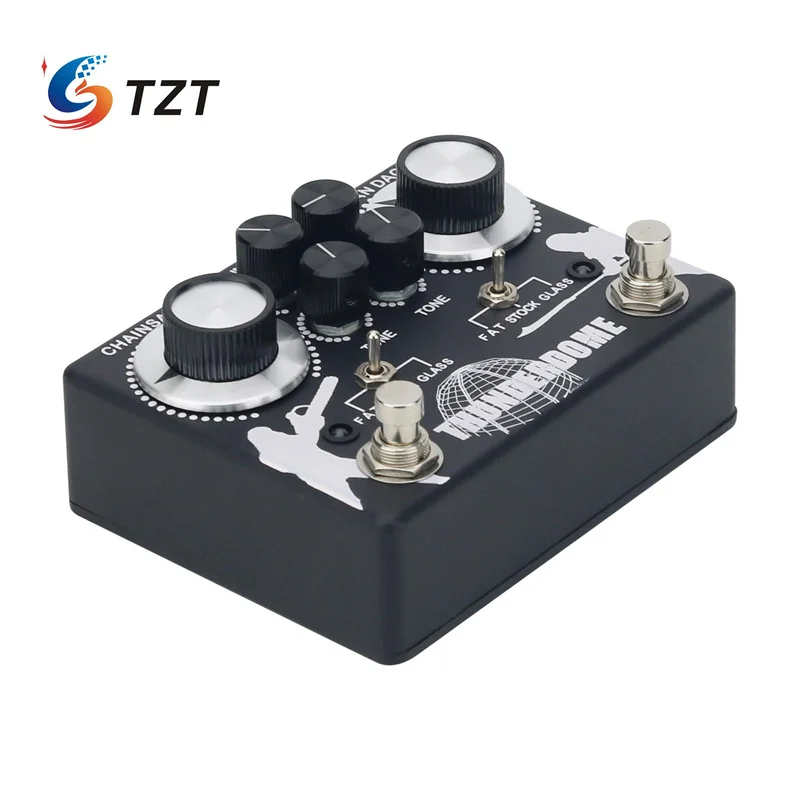 TZT 68pedals ThunderDome Dual Channel Overload Guitar Effects Pedal Replacement for King Tone The Duellist