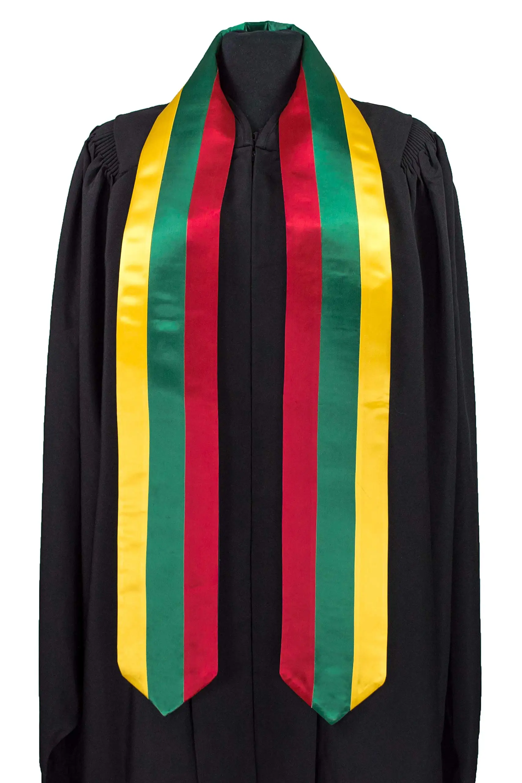 Lithuania Flag Scarf Top Print Graduation Sash Stole International Study Abroad Adult Unisex Party Accessory