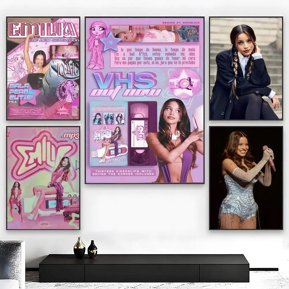 Y2k Latin Pop Singer E-Emilia Mernes Poster Wall art print art suitable for living room bedroom bar parlor home decor gift
