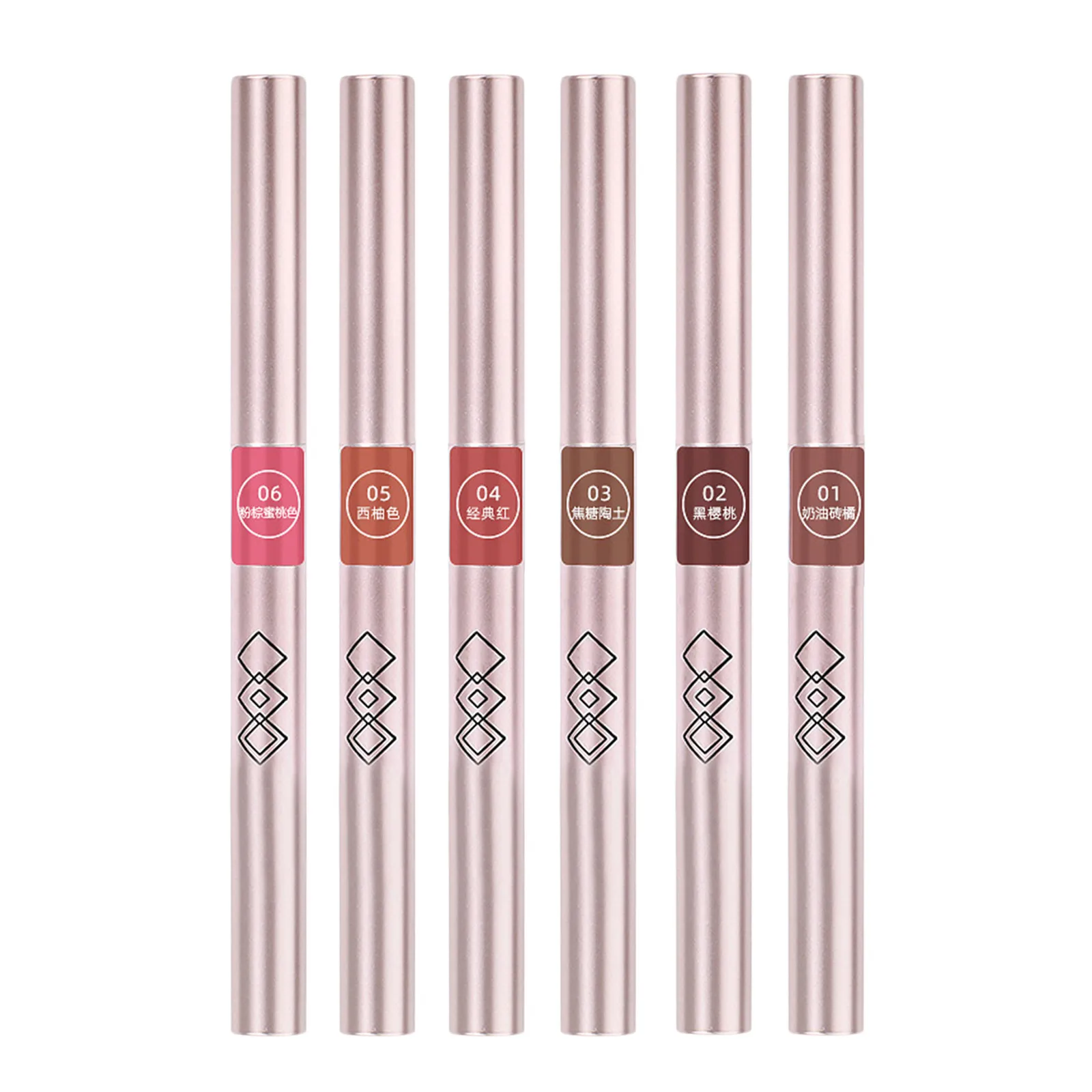 قلم تحديد شفاه مقاوم للماء قابل للسحب، لون كريمي عالي الصبغة، نحيف، مقاوم للتربة، يدوم طوال اليوم، بدون مبراة