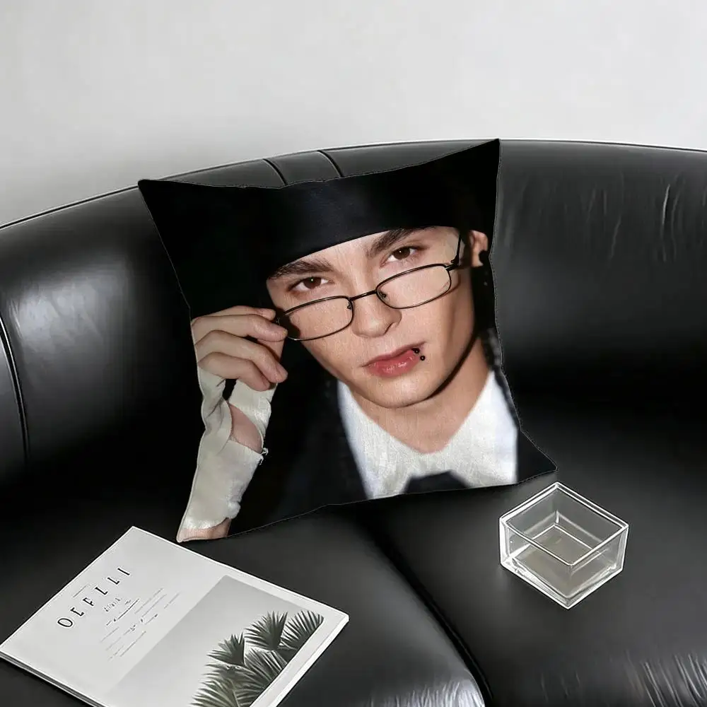 Actor Tom Kaulitz Cushion Cover Natural Linen Pillowcase Set, All-in-One Decor for Sofa, Bedroom & Chair