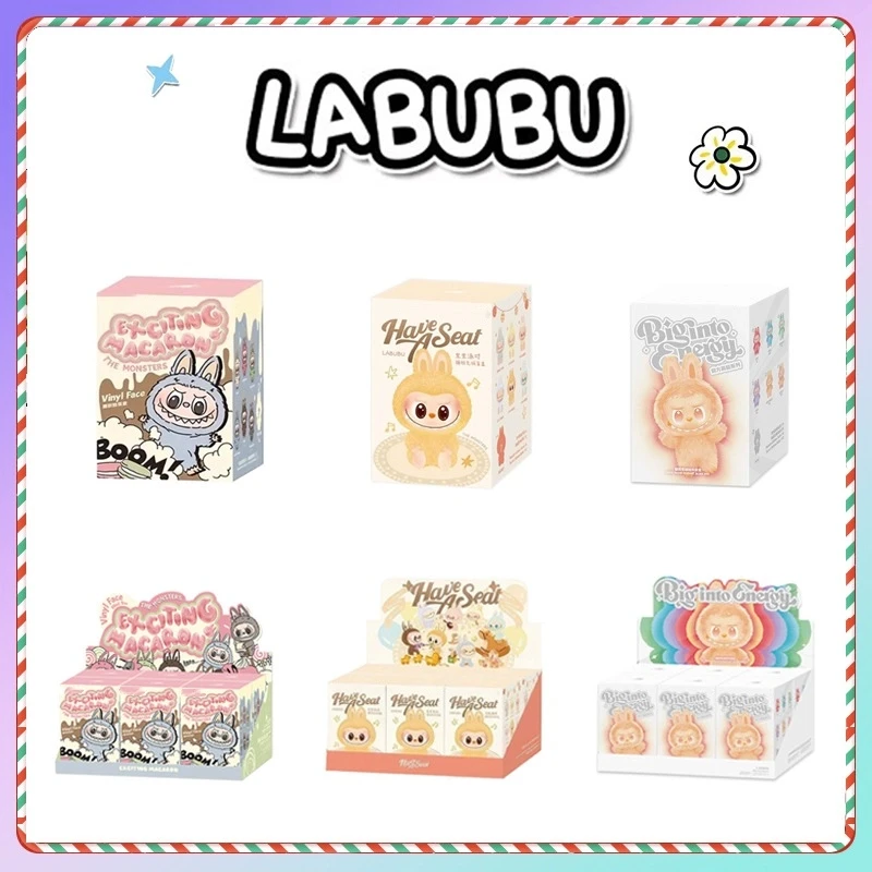 

For LaFuFu High Quality Cute The Monsters Toys Cardiac Macarone Kawai Guess Bag Figure Model Bag Gift 1:1 Blind Box