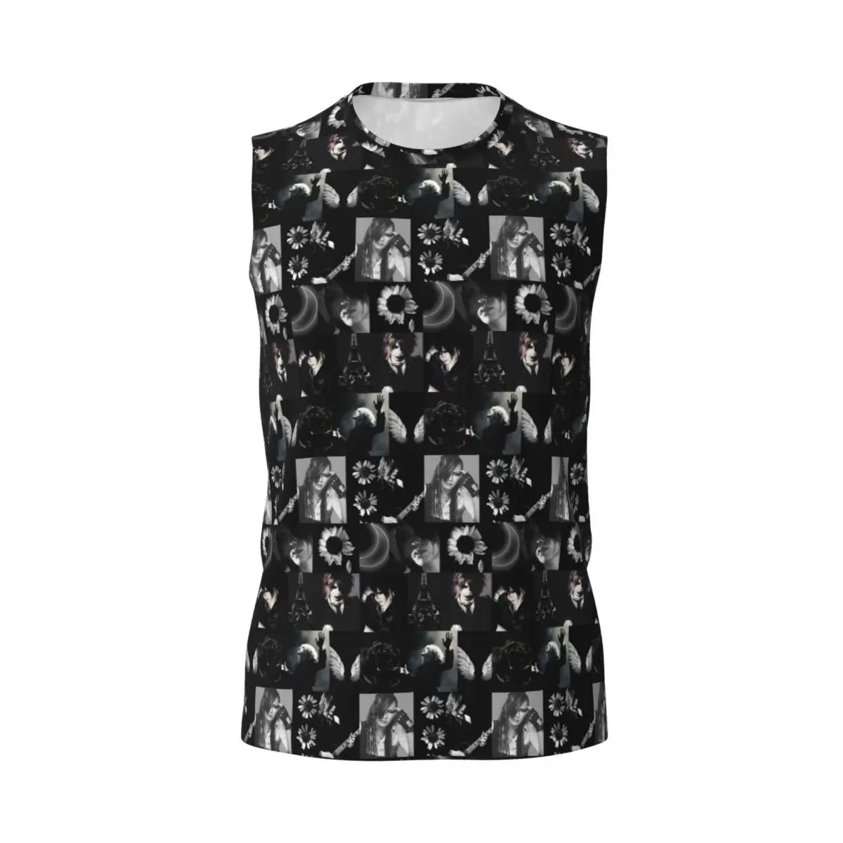The Gazette Men Printed Sleeveless T-shirt Casual Hip Hop Street Style Beach Holiday Tank Tops