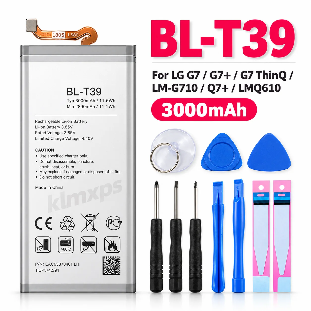 Premium Replacement Battery BL-T39 3000mAh For LG G7 ThinQ G7+ Q7 LM-G710 BLT39 Phone Repair Battery With Free Tool Kit