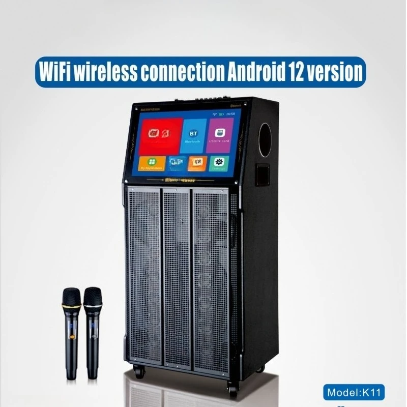 English Version Karaoke Audio with Display WIFI Touch Screen Smart Karaoke Tie Rod Video Speaker
