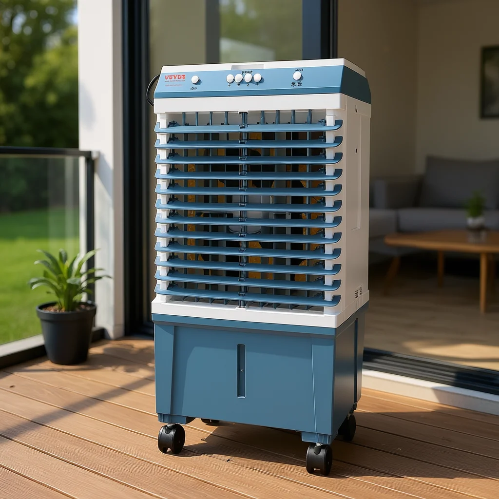 Evaporative Swamp Cooler 3 Speeds Oscillating Portable Air Cooler Indoor Outdoor Use