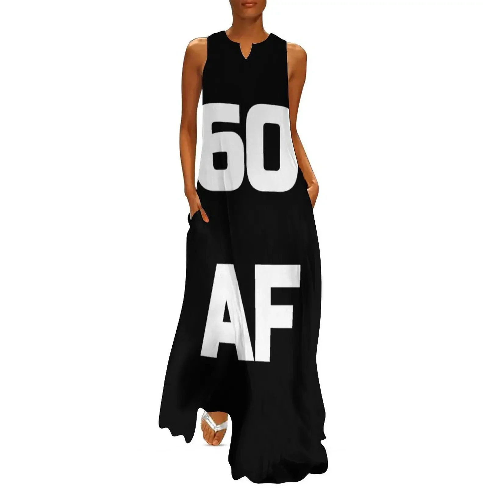 

60 AF - 60th Birthday Men Women Sixty Gift Long Dress loose summer dress Women long dress Women's summer