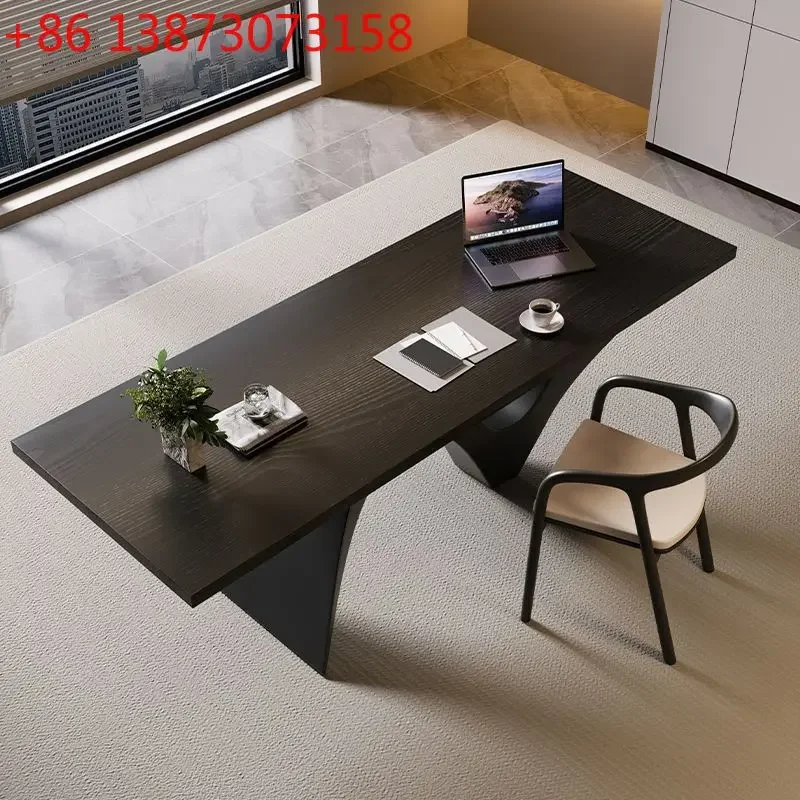 

Solid wood large board light luxury high-end designer desk President's room Manager's room Boss table