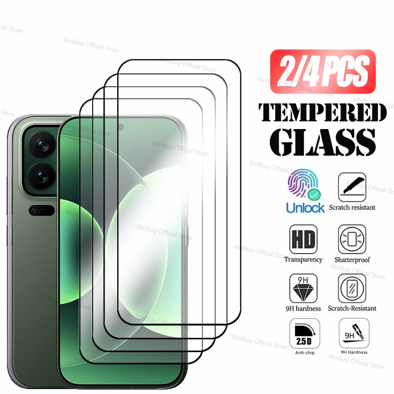 2-4 قطعة حامي الشاشة ل Xiaomi 17 برو الزجاج المقسى Xiaomi 17 برو غطاء غراء كامل واقية الهاتف الزجاج ل Xiaomi 17 برو