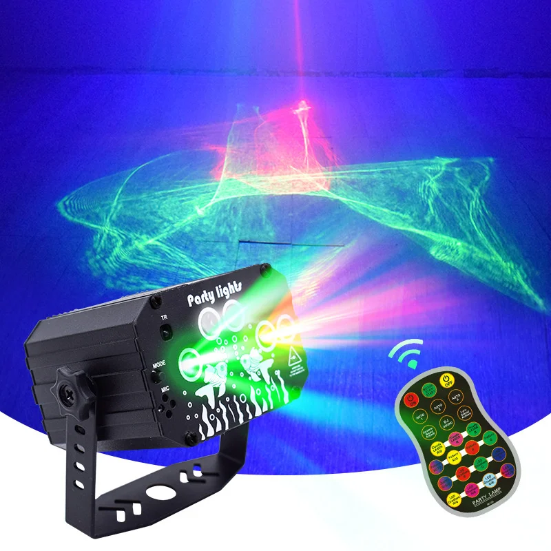 LED Sound Activated Laser Light RGB Flash Strobe Projector Dream Aurora DJ Disco Stage Party Lights for Christmas Dance Holiday