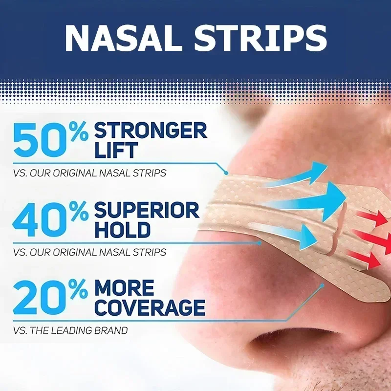 Nasal Strips Breathe Better for Anti Snoring Right Way Stop Reduce Snoring Nose Breathing Strips Improve Sleeping Quality 코골이