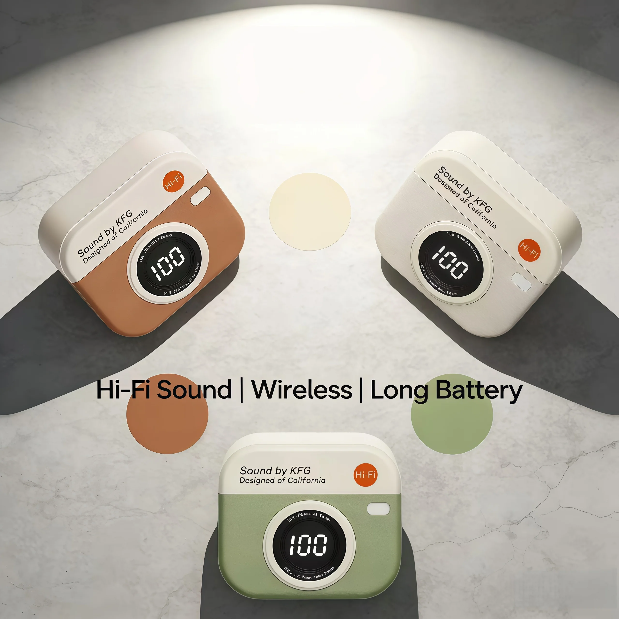 Wireless Bluetooth headphones retro camera creative battery level display music headphones long-lasting battery life