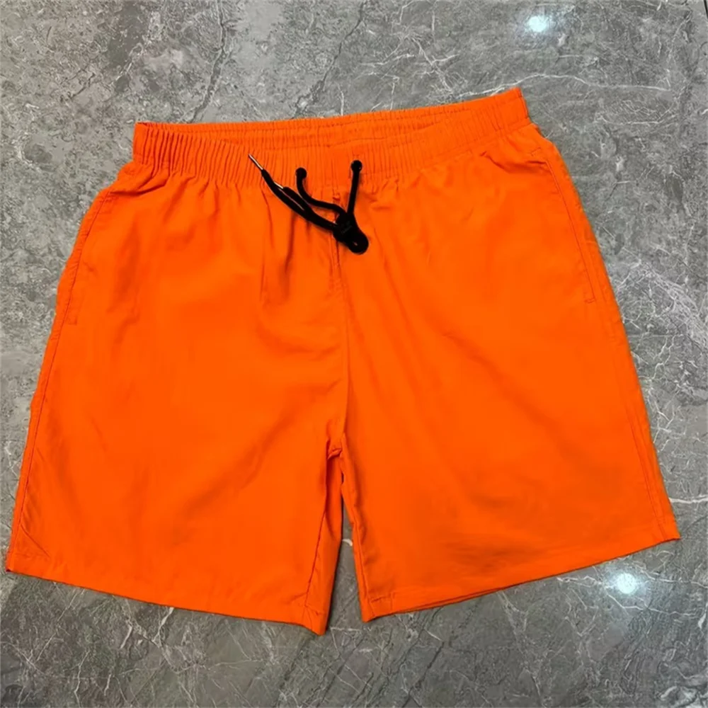 Cool Beach Shorts Men Fashion Swimsuit Low-rise Swim Trunks Casual Surf Board Shorts Wearing Outside Drawstring Boxers Summer