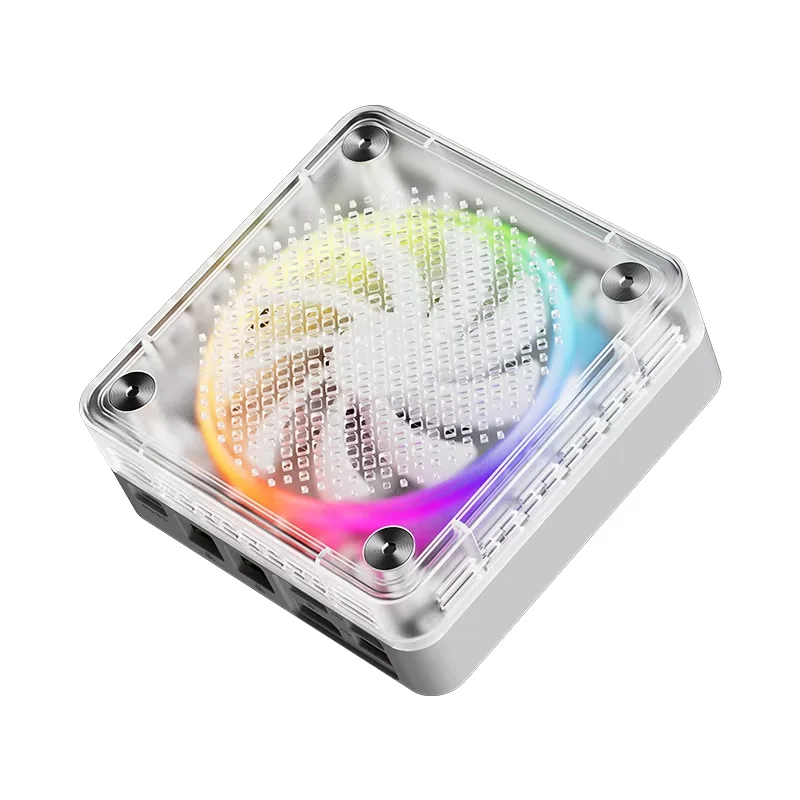 BKHD RGB 2*2.5G LAN كمبيوتر صغير للألعاب D7 AMD Ryzen 7 8845HS ES Oculink 2 * PCIe 2 * DDR5 USB4 Windows 11 كمبيوتر صغير لسطح المكتب WiFi6