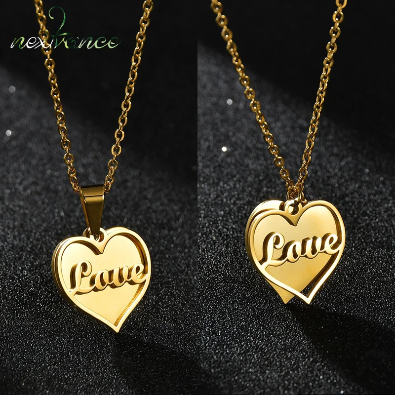 

Nextvance Customized Heart Name Necklace Pendant Stainless Steel Personalized Choker Chain For Women Couple Lover Jewelry Gifts