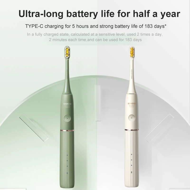 SOOCAS D2 Adult Sonic Electric Toothbrush UVC Sterilization Timer Brush Long Standby 3 Tooth Care Modes IPX7 Type-C Charge Brush