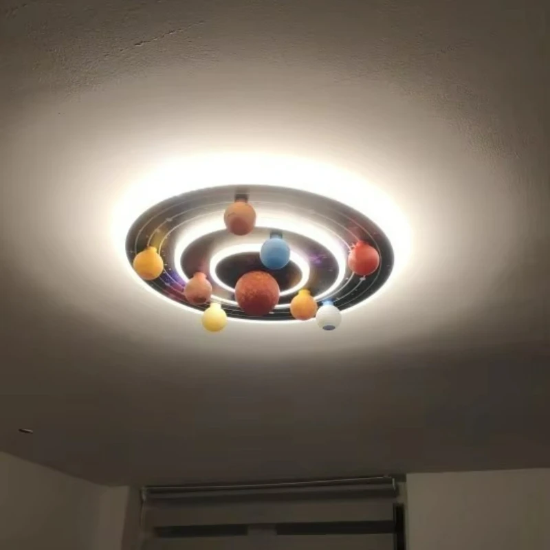 Minimalist Bauhaus Planet Cartoon Cute Bubbles Creative LED Home Ceiling Light Lustre Lamp for Living Room Decoration Chandelier