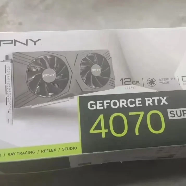 

Оригинальная игровая видеокарта PNY GeForce RTX 4070 SUPER VERTO OC 12 ГБ с двойным вентилятором PNY GeForce RTX 4070 12 ГБ супер