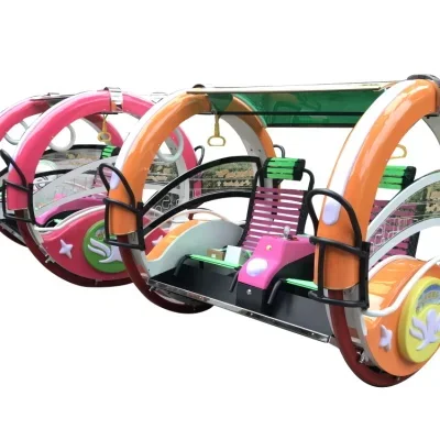 Cheap Price Outdoor Amusement Equipment 360 Degree Rotation Happy Rolling Car for Adultspromote sales