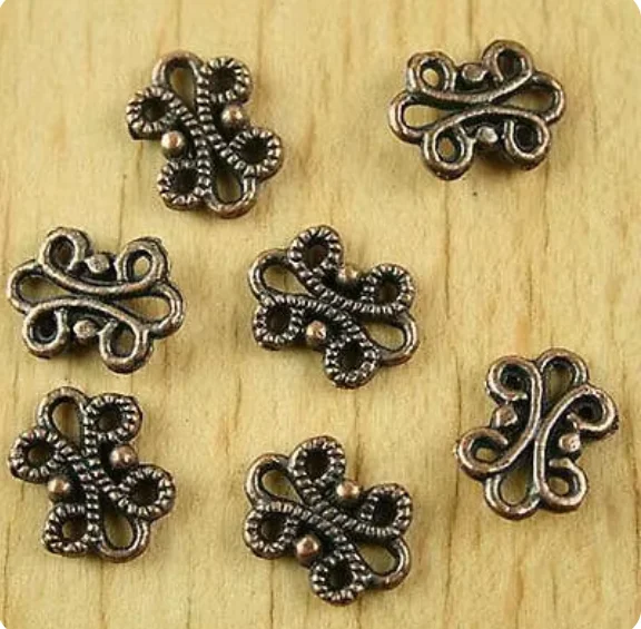 30pcs 12.1x9.4mm Alloy pendants antiqued  copper butterfly flower connectors for jewelry making HWH1910