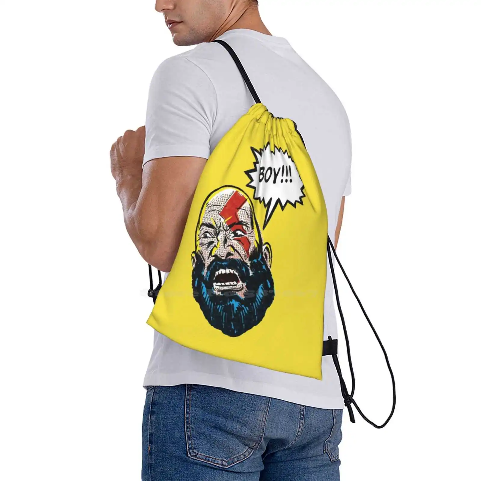 ¡Niño! God Of War - Kratos mochila escolar, bolso de moda, arte pintado, ilustración Digital, aventura, acción, gran oferta