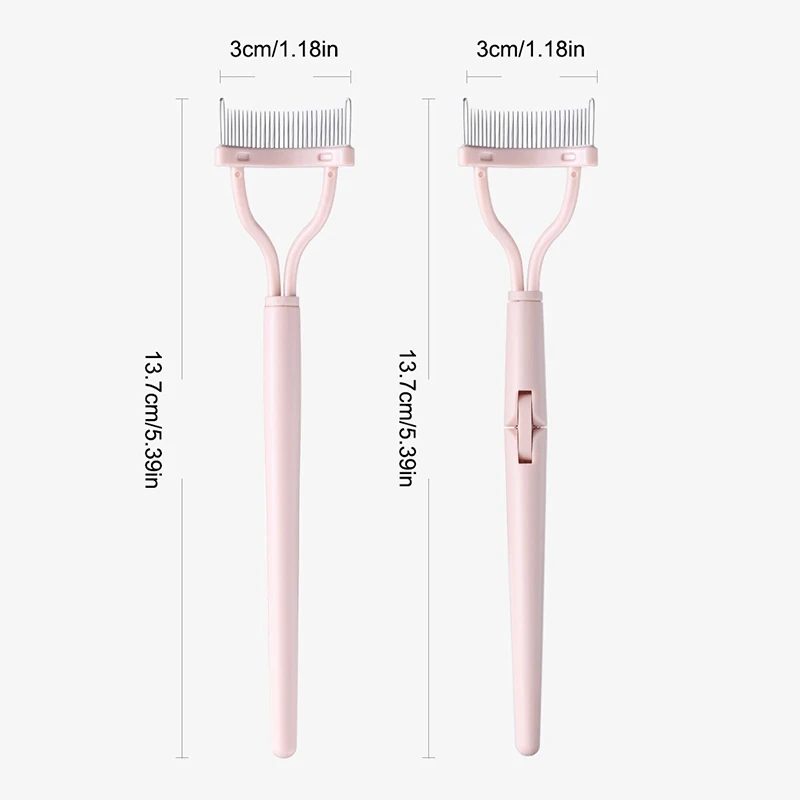 Eyelash Beauty Collapsible Separator Portable Eyelash Brush Comb Mascara Curl Eye Lash Stainless Steel Eyelash Combing Tools