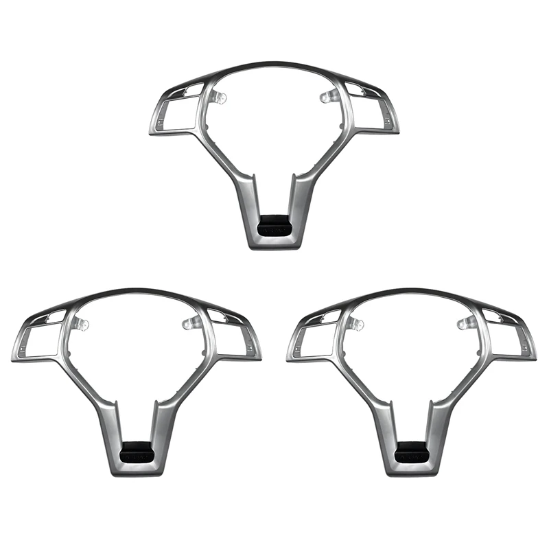 

3X Car Steering Wheel Frame Trim Cover For Mercedes Benz A C E GLA CLA CLS Class W176 W204 W212 X156 C117 Silver
