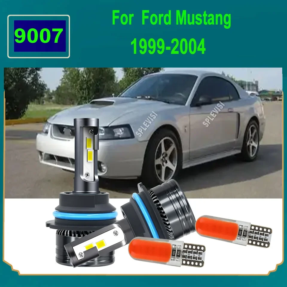 Shockproof & Stylish LED Car Headlight for Modern Vehicle Upgrades 9007 HB5 For Ford Mustang 1999 2000 2001 2002 2003 2004