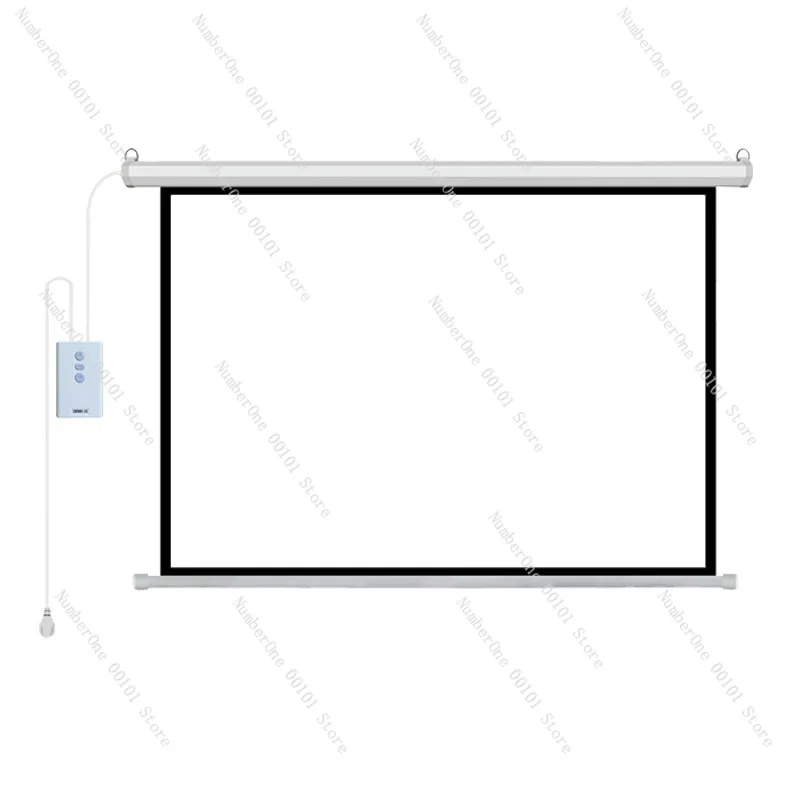 

Projection Screen Electric Screen Home Remote Control Automatic Lifting Projection Bedroom Home Theater Projector Screen