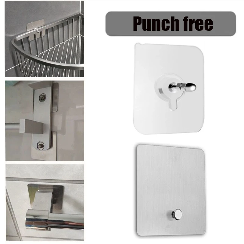 

20pcs Punch-free Screws Strong Self-adhesive Suction Cup Sucker Wall Hooks Hanger For Kitchen Bathroom Tools High Quality