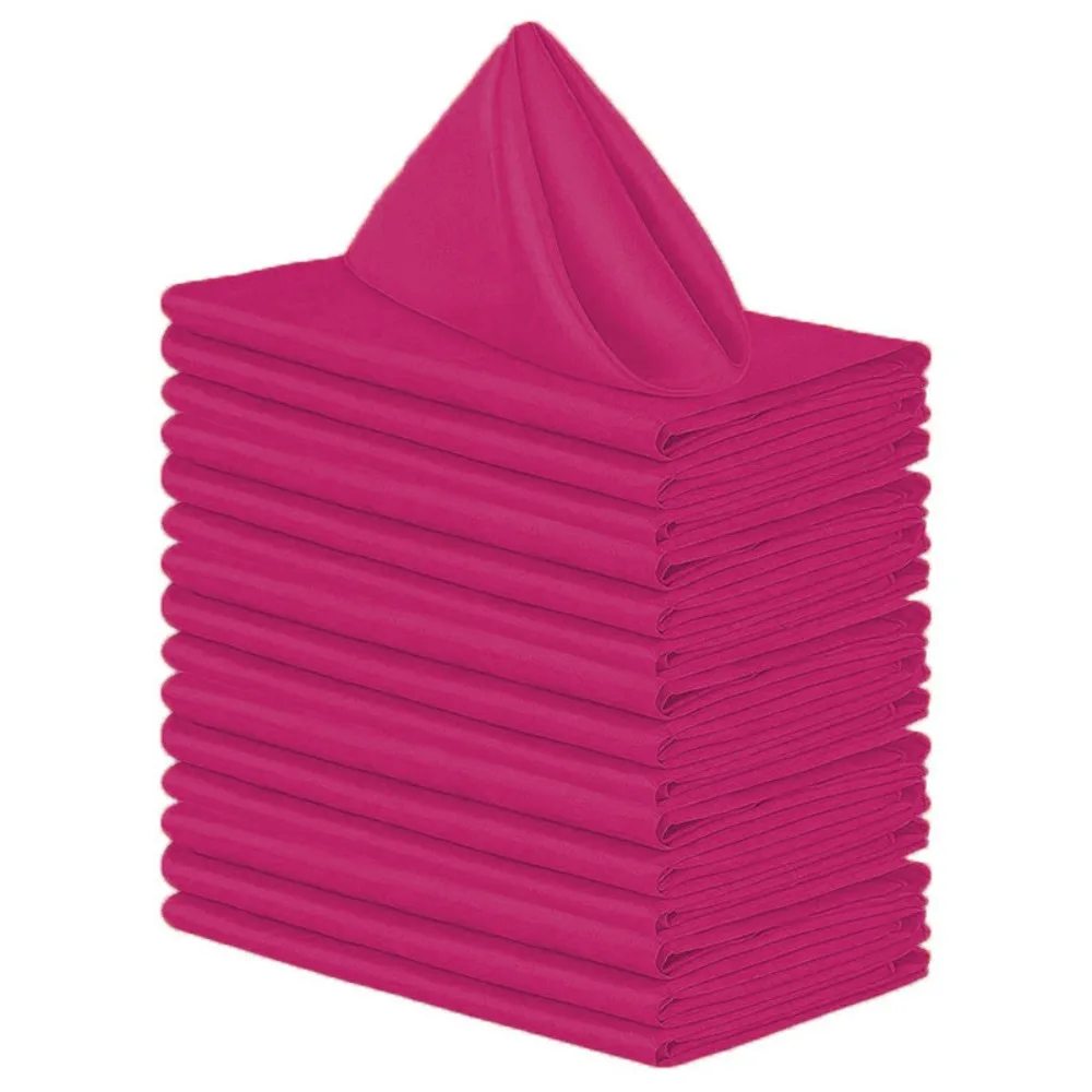 

10pcs Luxurious 30x30cm Satin Napkin Soft Washable Dinner Napkins Reusable Table Napkins Event