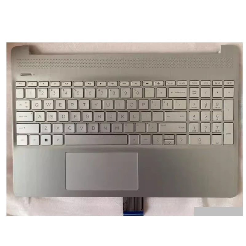 NEW US Laptop Keyboard for HP 15T-DY 15-DY 15-EF 15S-EQ TPN-Q222 M17184-001 With Palmrest Upper cover Silver