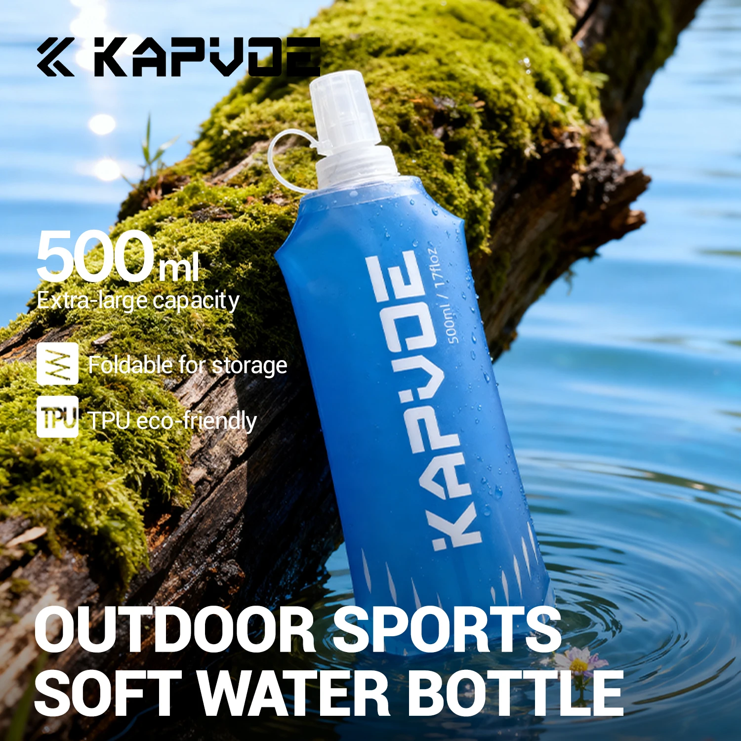 Running Gear Sports Direct - Kapvoe New Outdoor Foldable Water Bottle