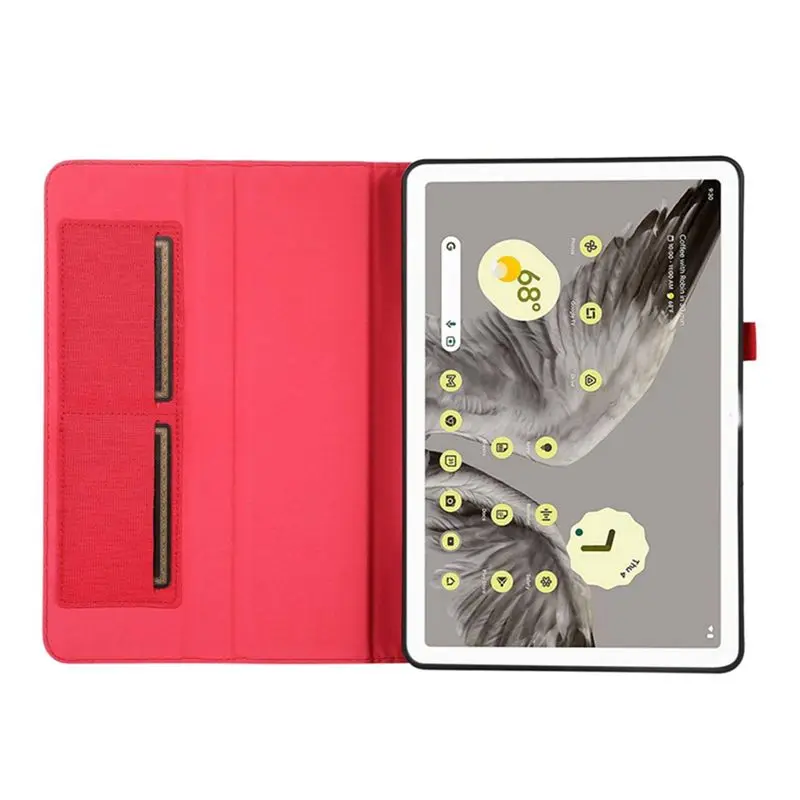 clinch-para-google-tablet-pixel-tablet-denim-padrao-capa-protetora-tpu-caso-macio-pode-ser-conectado-a-caixa-de-som-vermelho