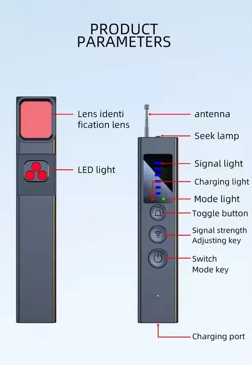 EliteGuard Pro Spy Sweeper: Laser Camera Detector + 360° IR Scan, 1000x/sec Speed, Magnetic Tracker Finder, Portable
