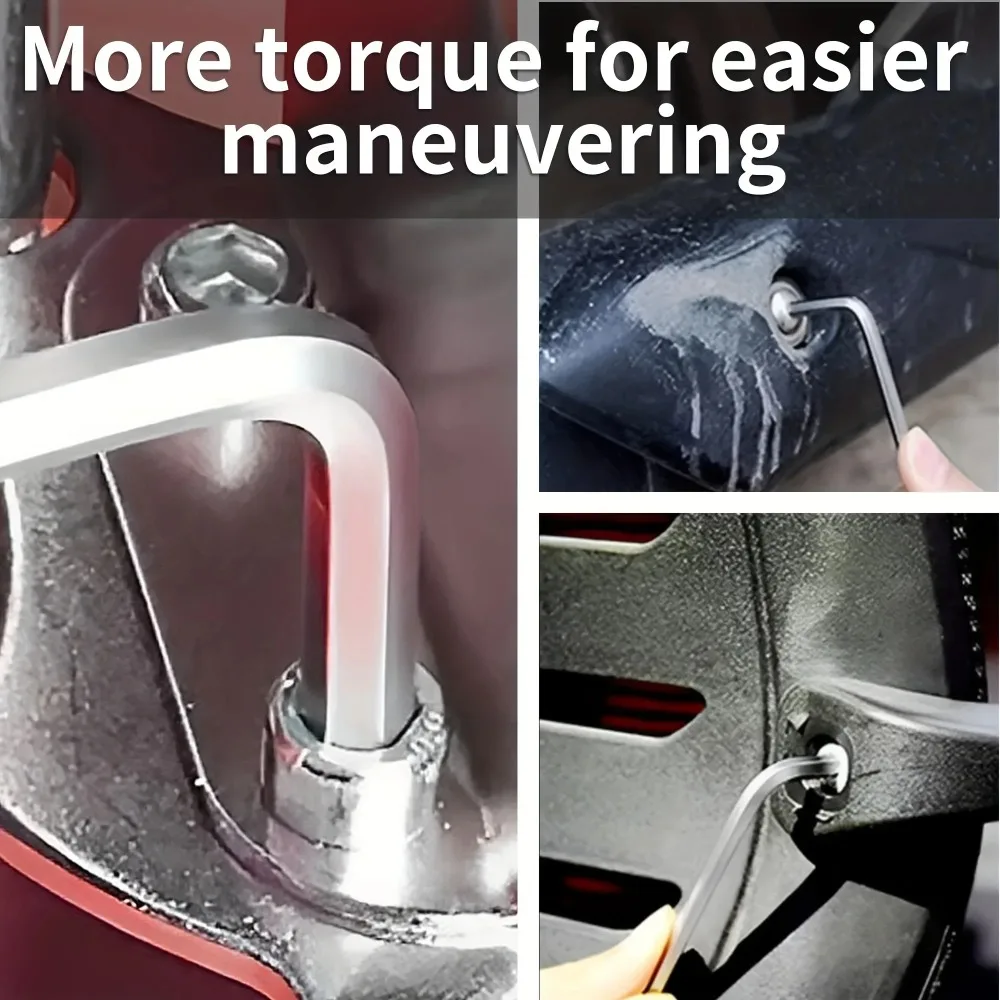 مجموعة مفاتيح ألين مكونة من 8 قطع (متري + إمبراطوري) - مفاتيح ربط سداسية مدمجة على شكل حرف L، أدوات ذراع قصيرة للمنزل والدراجة وإصلاح السيارات