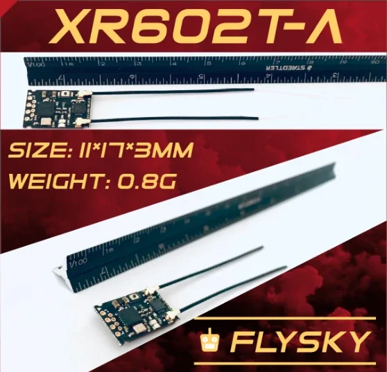 XR602T-A2 2.4G 14CH FLYSKY AFHDS 2A SBUS Telemetry RSSI Micro Receiver Dual Antenna for FLYSKY I6X I6 I6s Transmitters