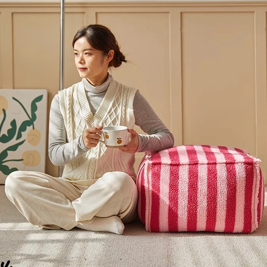 Pu Tuan sitting cushion on the ground, living room sitting cushion, household low stool, shoe changing stool, tatami small stool