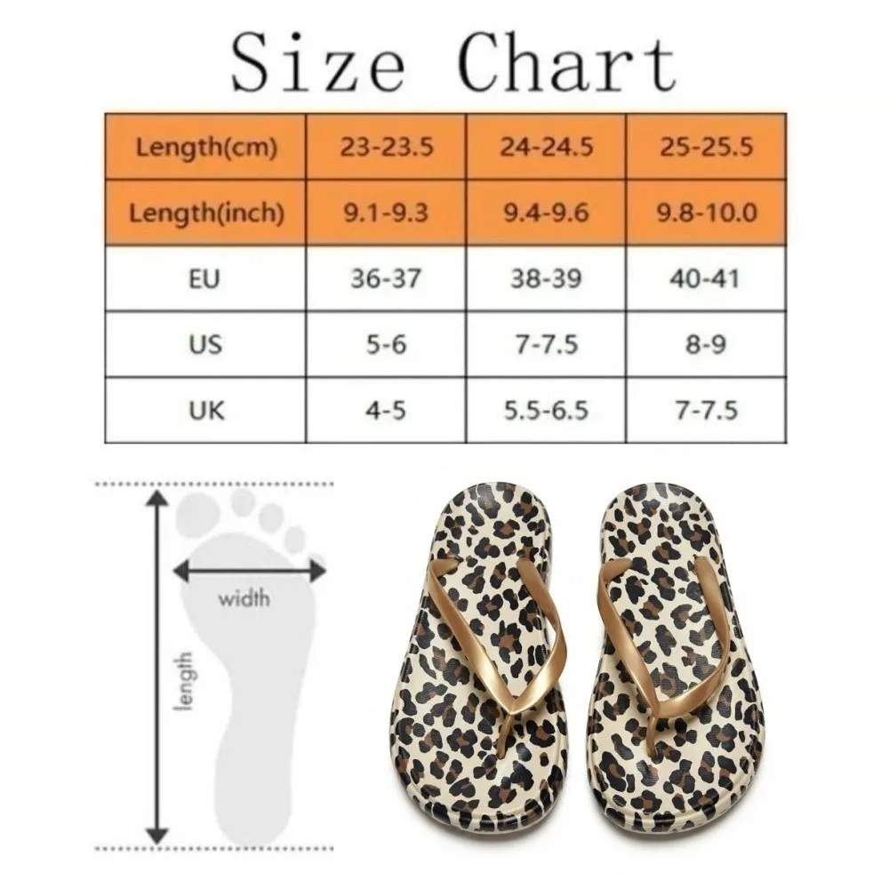 Fotografia 7: Chinelo Leopardo Simples e Versátil Antiderrapante Elegante para Mulheres, Sandálias de Praia, Chinelos Plataforma para Uso Interno e Externo