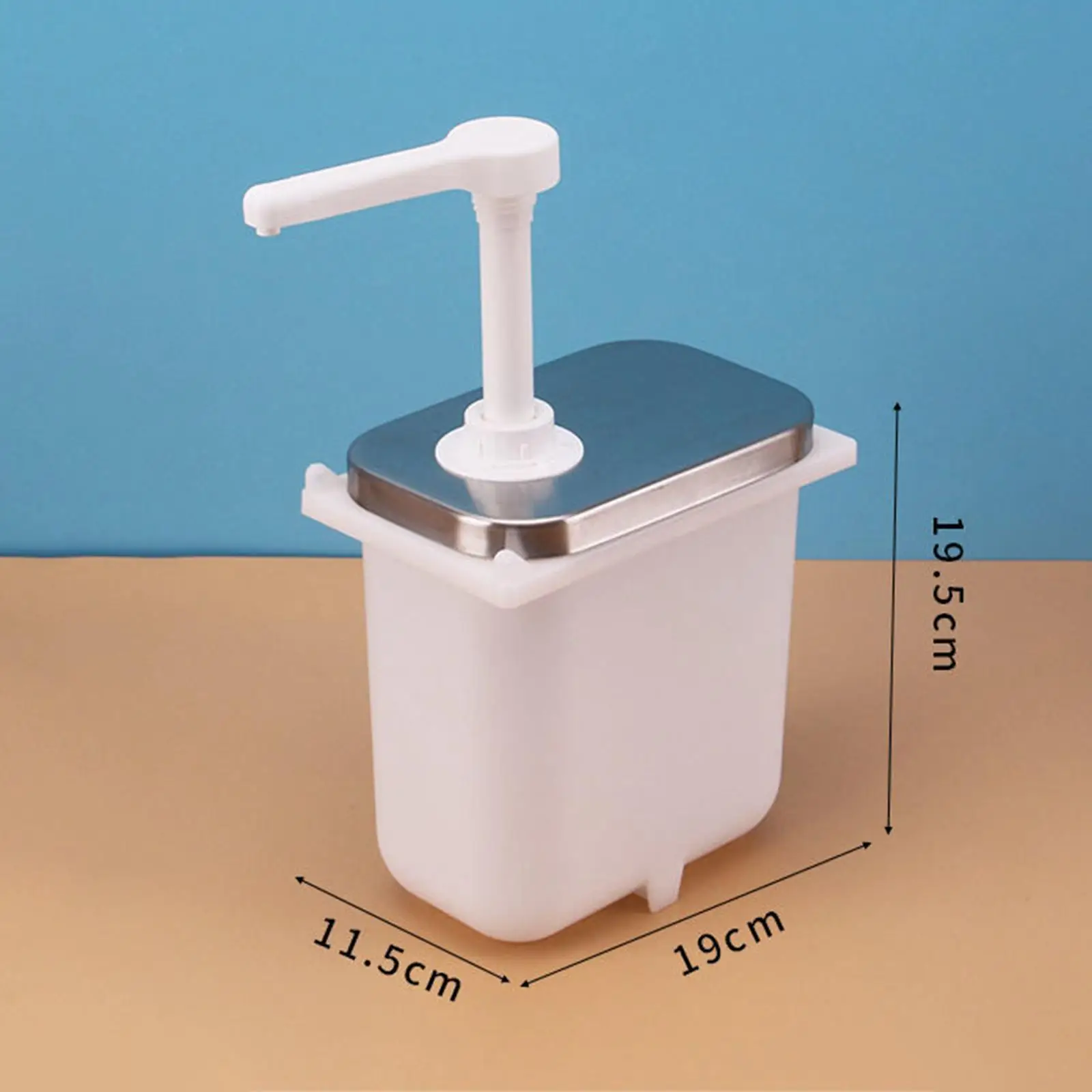 Condiment Pump Dispenser 2.5L Press Sauces Syrups Salad Seasoning Sauce Pump Station for Home Restaurant Commercial Buffet