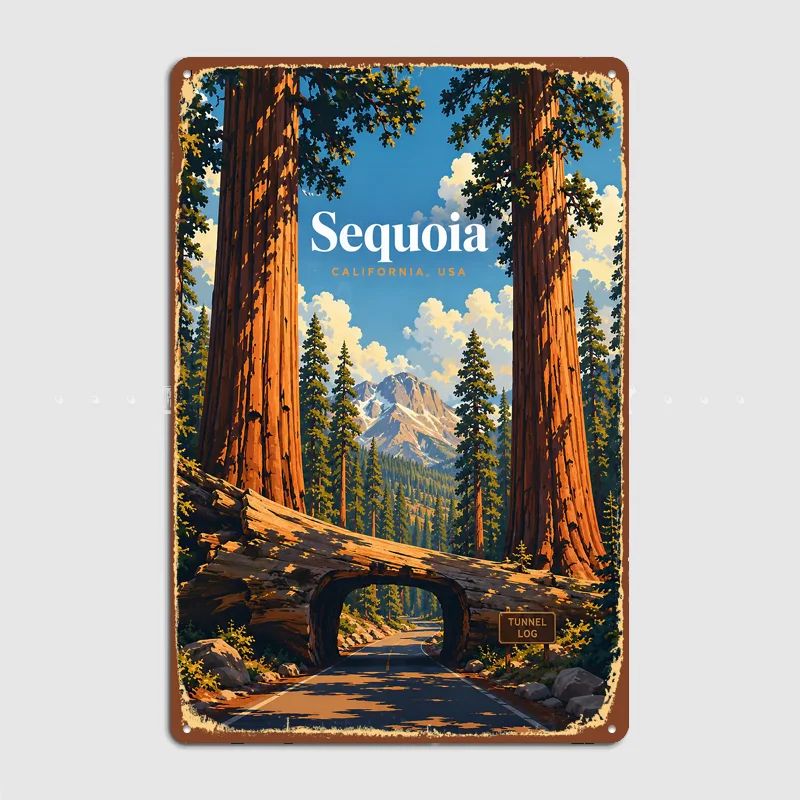 Sequoia National Park Metal Custom Sign Living Room Wall Indoor Decor Room Decoration Bedroom Posters Home Decor