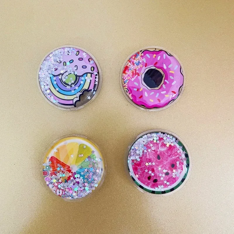 Fruits Cloud Flower Quicksand Mobile Phone Expanding Mount Socket Fold Smartphones Pocket Desktop Bracket Phone Stand Holder