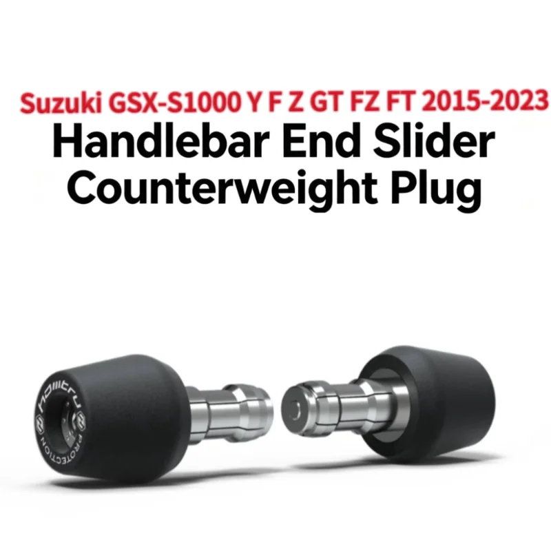 Motorcycle Handle Bar Ends Grips Counterweight Plug Slider For Suzuki GSX‑S1000 Y F Z GT FZ FT 2015‑2023