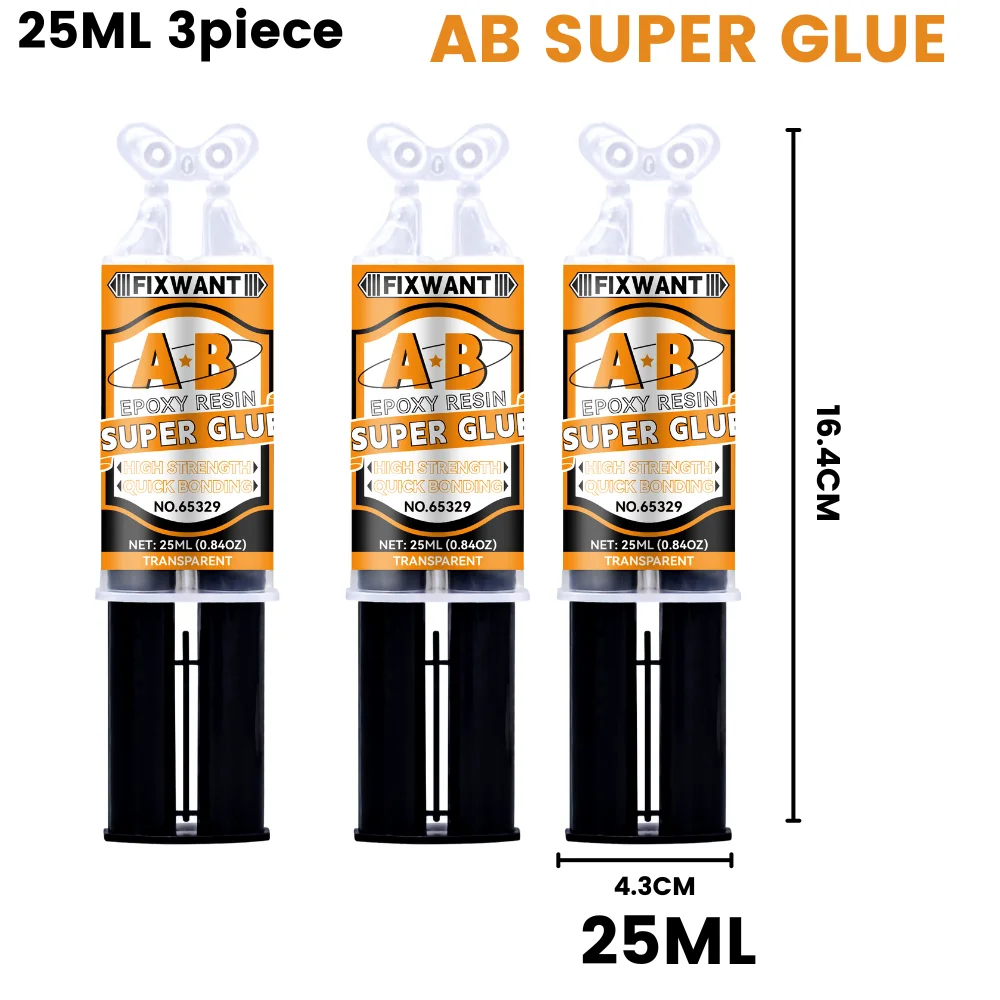 Epoxyhars AB-lijm Transparant Hoge sterkte Waterdicht Multifunctioneel Hittebestendig Metaal Keramisch Glaslijm 6/25ML