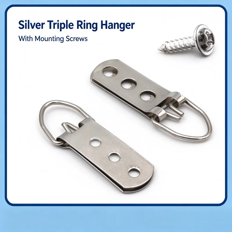 Mixed Metal Picture Frame Hangers Kit D-Ring Triangle Sawtooth Keyhole Hidden Hooks Heavy Duty Photo Oil Painting Mirror Wall Mo